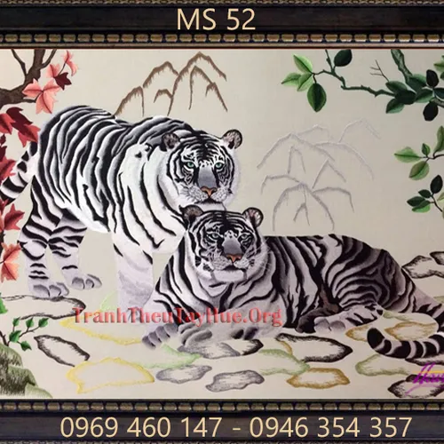 Tranh thêu con hổ MS 52