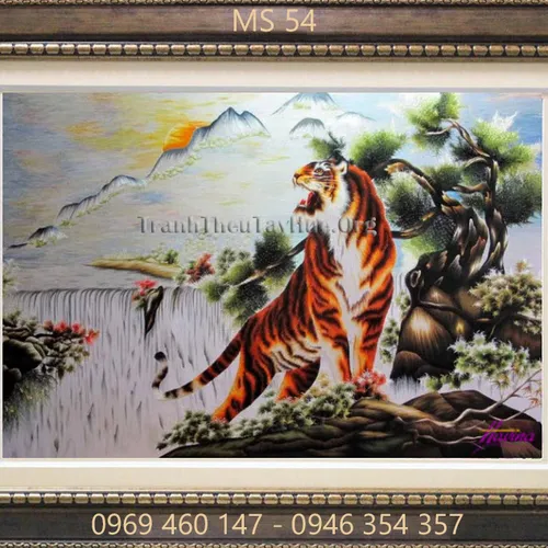 Tranh thêu con hổ MS 54