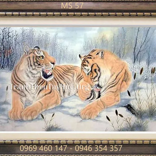 Tranh thêu con hổ MS 57