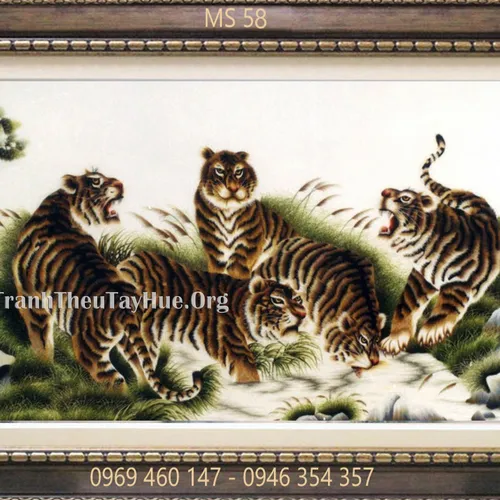 Tranh thêu con hổ MS 58