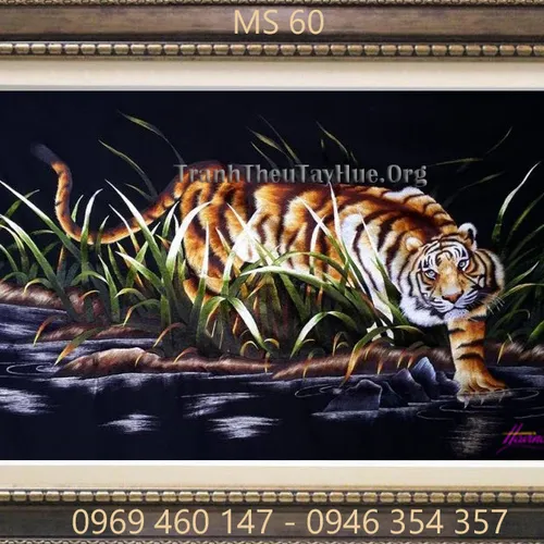 Tranh thêu con hổ MS 60