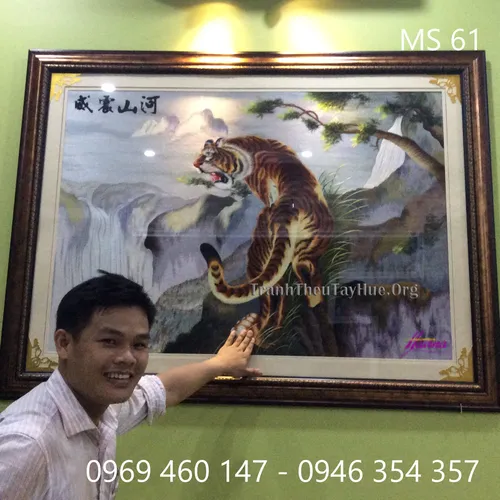 Tranh thêu con hổ MS 61