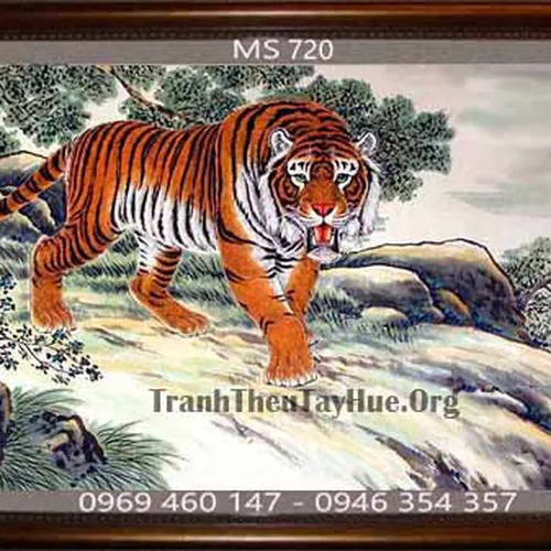 Tranh thêu con hổ MS 720