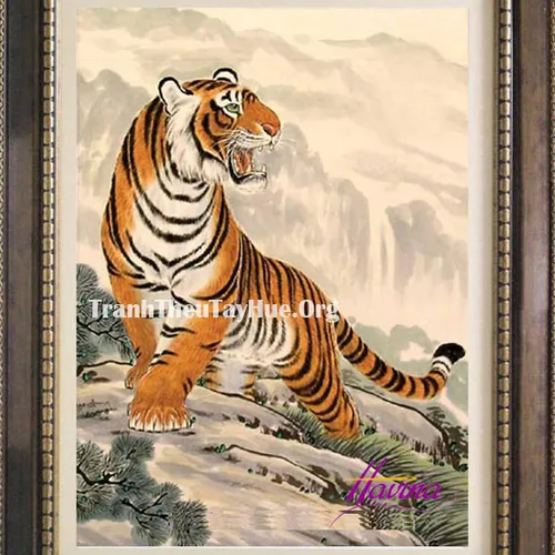 Tranh thêu con hổ MS 723