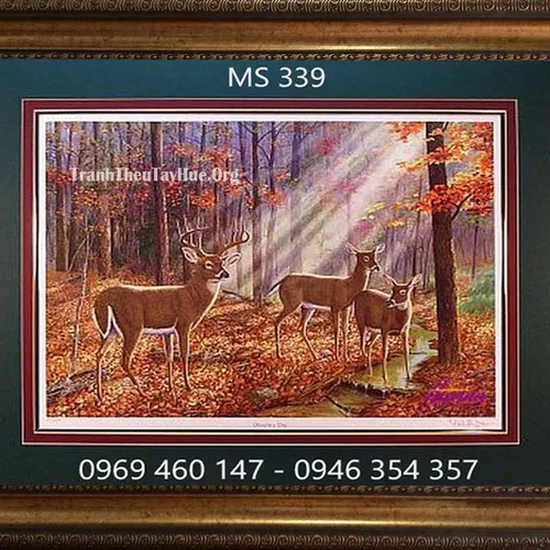 Tranh thêu con nai MS 339