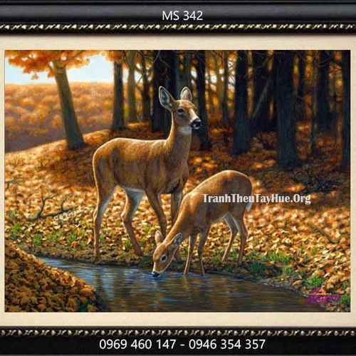 Tranh thêu con nai MS 342