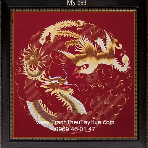 Tranh thêu con rồng MS 693