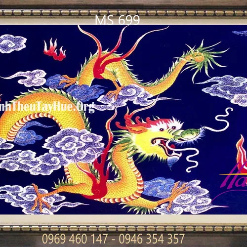 Tranh thêu con rồng MS 699