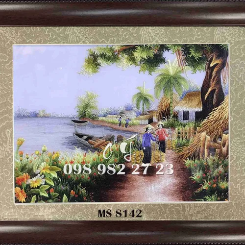 Tranh Thêu Đồng Quê MS 8142