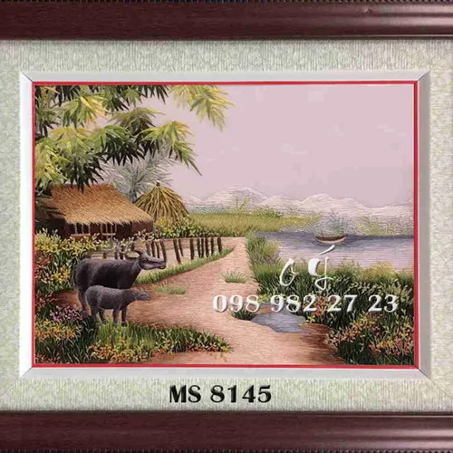Tranh Thêu Đồng Quê MS 8145