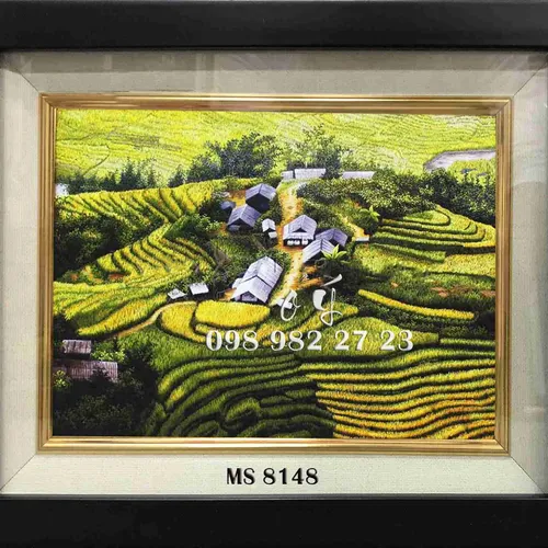 Tranh Thêu Phong Cảnh Tây Bắc MS 8148