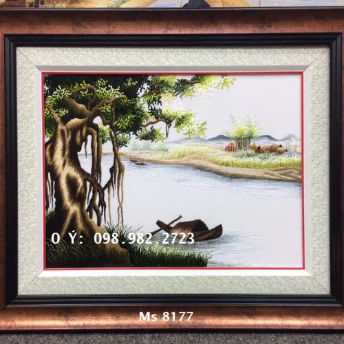 Tranh thêu đồng quê MS 8177