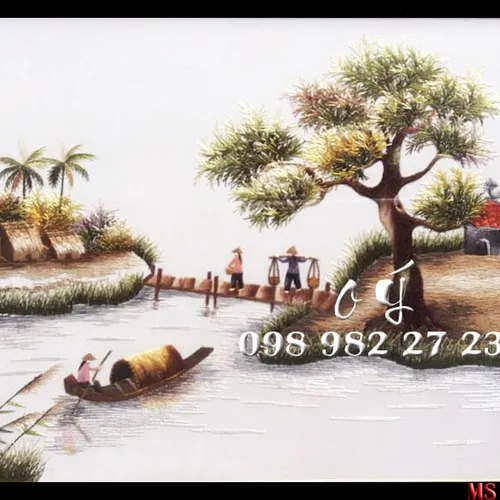 Tranh Thêu Đồng Quê MS 8196