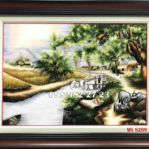 Tranh Thêu Đồng Quê MS 8209
