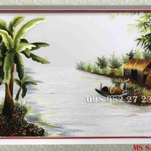 Tranh Thêu Đồng Quê MS 8337