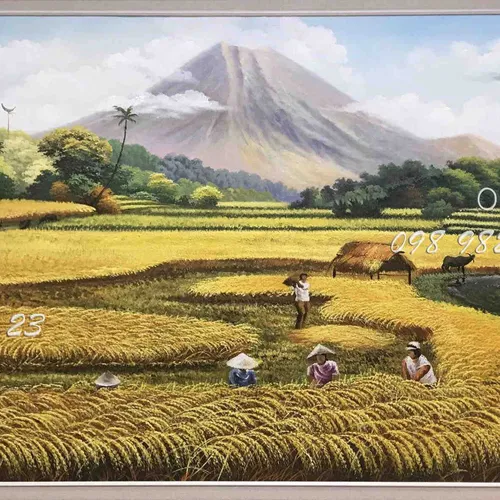 TRANH THÊU ĐỒNG QUÊ MS 8369