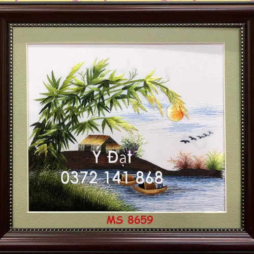 Tranh thêu đồng quê ms 8659