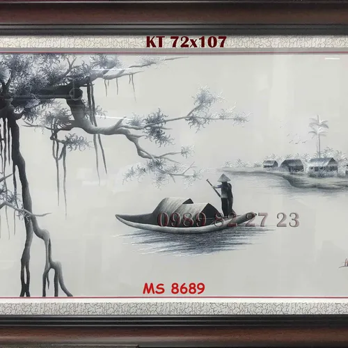 Tranh thêu đồng quê ms 8689