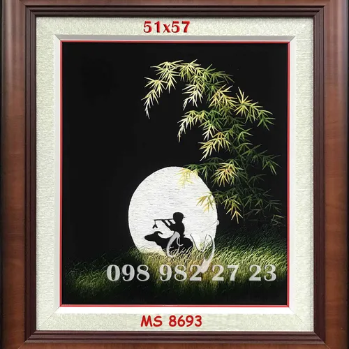 Tranh thêu đồng quê ms 8693
