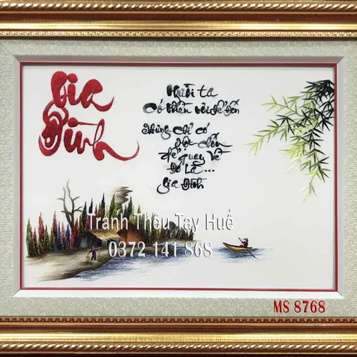Tranh thêu Gia Đình MS 8768