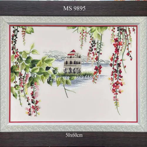 Tranh thêu Hồ Gươm Hà Nội MS 9895