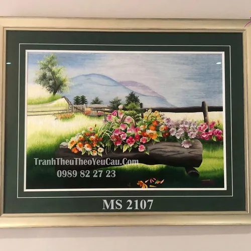 Tranh thêu Hoa Cỏ Mùa Xuân MS 2107