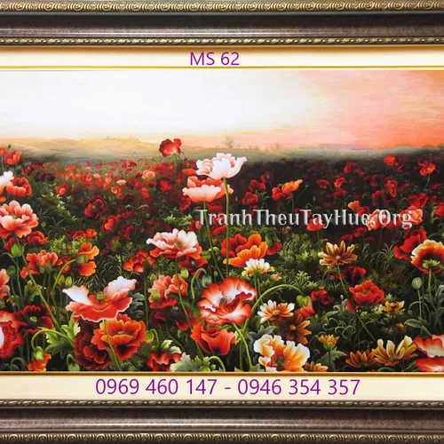 Tranh thêu hoa colico MS 62