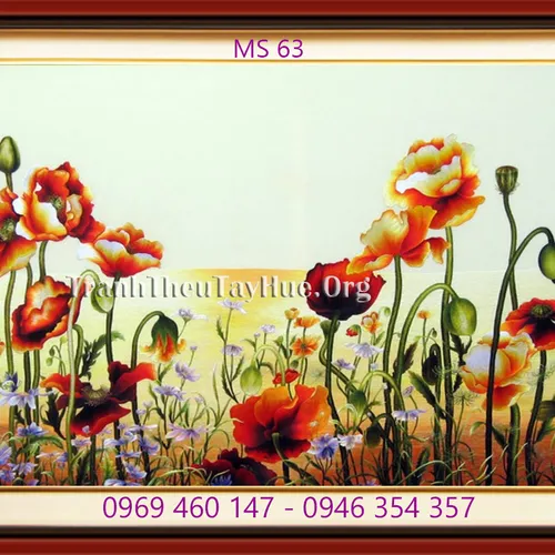 Tranh thêu hoa colico MS 63