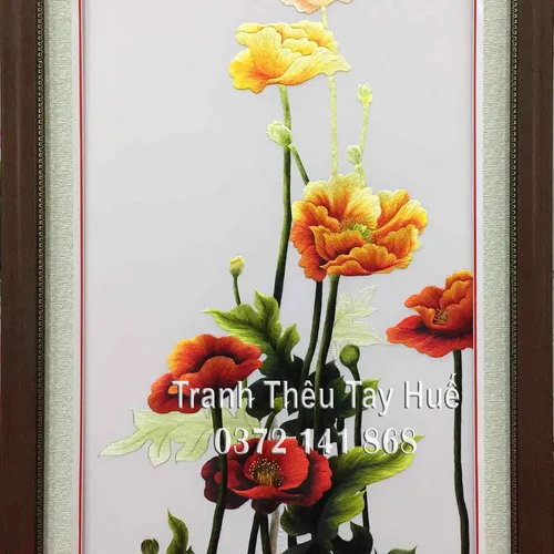Tranh thêu hoa colico ms 8748