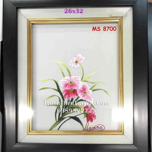 Tranh thêu hoa cúc MS 8700