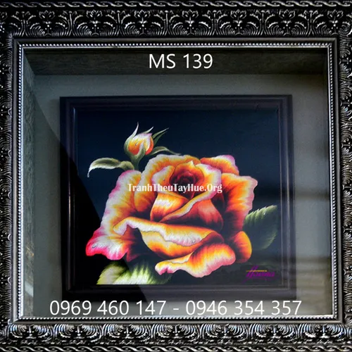 Tranh thêu hoa hồng MS 139