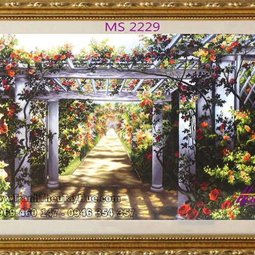 Tranh thêu hoa hồng MS 2229