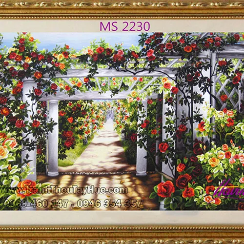 Tranh thêu hoa hồng MS 2230