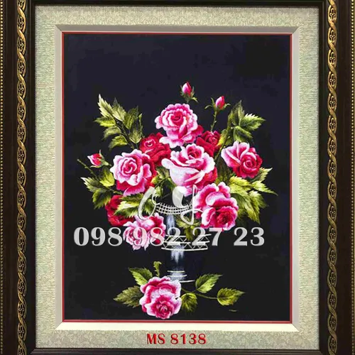 Tranh Thêu Hoa Hồng MS 8138