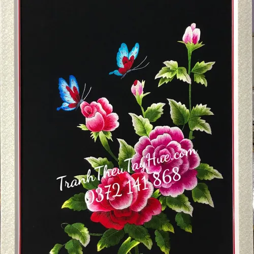 TRANH THÊU HOA HỒNG MS 9869