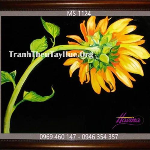 Tranh thêu hoa hướng dương MS 1124