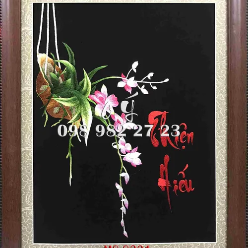 Tranh Thêu Hoa Lan MS 8321