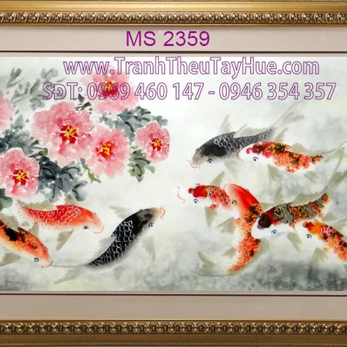 TRANH THÊU HOA MẪU ĐƠN 8 BÔNG MS 2359
