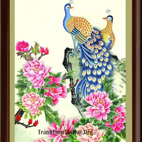 TRANH THÊU HOA MẪU ĐƠN 9 BÔNG MS 1875