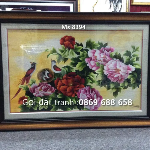 TRANH THÊU HOA MẪU ĐƠN MS 8394