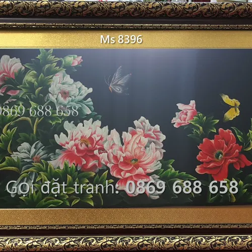 TRANH THÊU HOA MẪU ĐƠN MS 8396