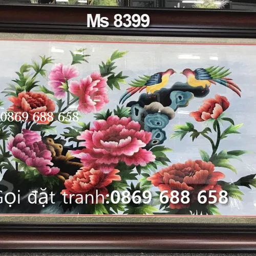 TRANH THÊU HOA MẪU ĐƠN MS 8399