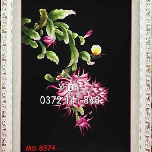 Tranh thêu hoa ms 8574