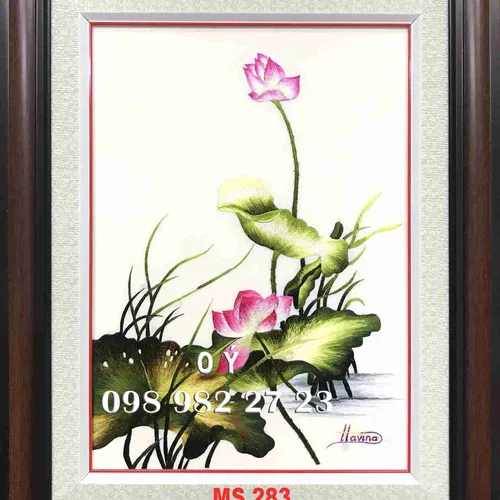 Tranh Thêu Hoa Sen MS 283