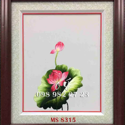Tranh Thêu Hoa Sen MS 8315