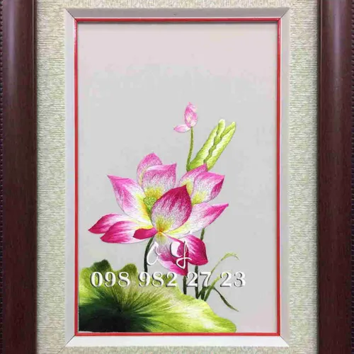 Tranh Thêu Hoa Sen MS 8316