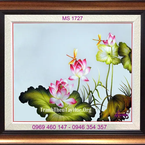 Tranh Thêu Hoa Sen Trong Cuộc Sống Hằng Ngày