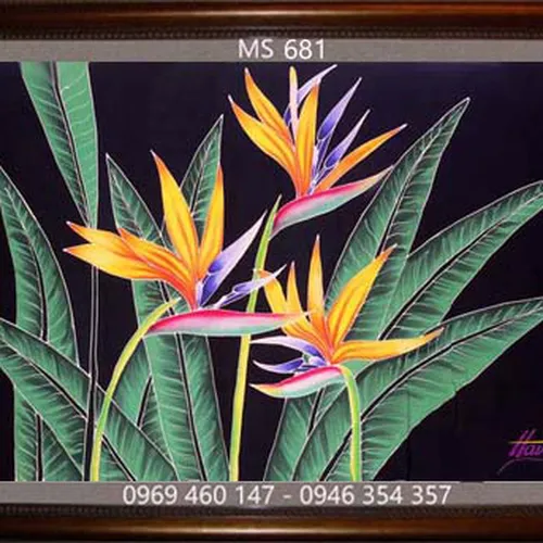 TRANH THÊU HOA THIÊN ĐIỂU MS 681