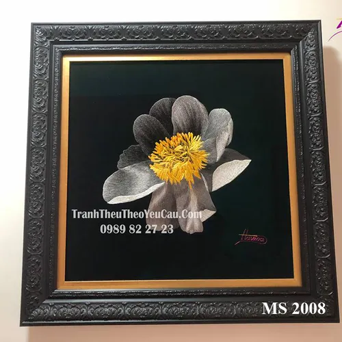 Tranh thêu Hoa Xám Xí MS 2008