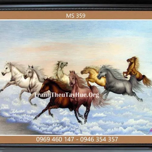 Tranh thêu mã đáo thành công MS 359